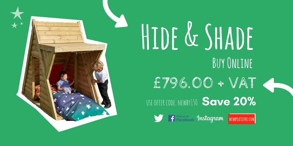 NewbyLeisureLtd's tweet image. Save 20% on our Hide &amp;amp; Shade 🍃

Buy Online today - bit.ly/2j32XRR   

FREE Delivery 🚛

#eyfs #playmatters #teacherlife