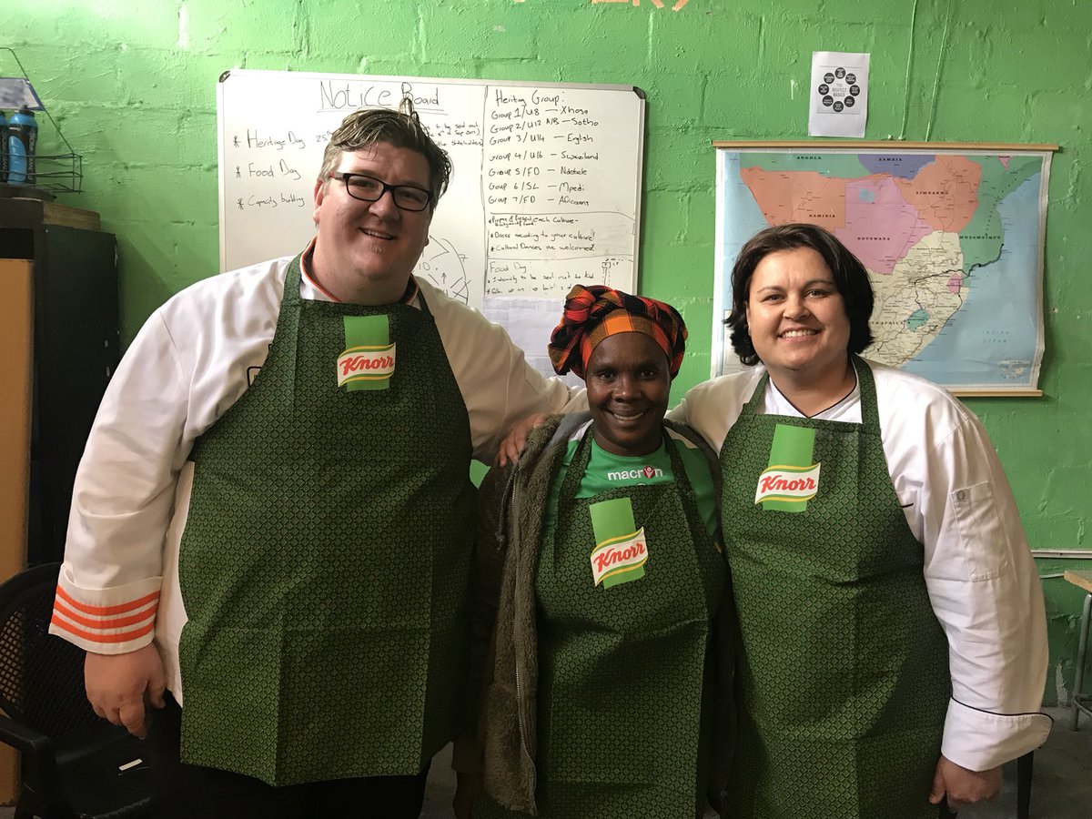 FoodsolutionsSa's tweet photo. Chef of The Year Jean Pierre, Thembisa and Chef Heidi ready to #ShareAMealSA help them make a difference use the #tag! https://t.co/c9zuSJjRxM