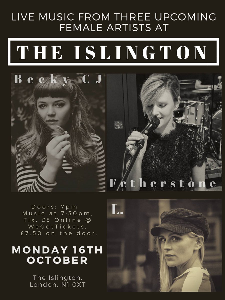 Hey! I'll be playing at <a href="/TheIslington/">The Islington Bugle</a> TONIGHT! On at 7:30pm. Get your tickets here: wegottickets.com/event/418654 <3 xxx