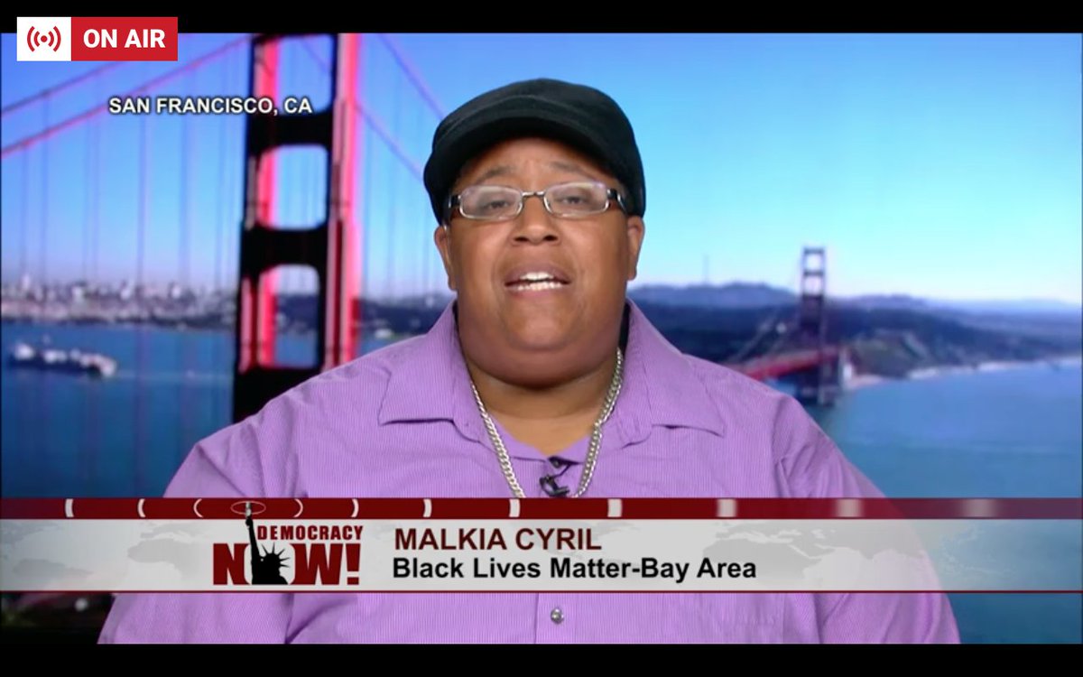democracynow's tweet photo. .@culturejedi on criminalizing black dissent: "The FBI has chosen to use its resources to construct… a threat that does not exist" https://t.co/T4qyeSV2hQ