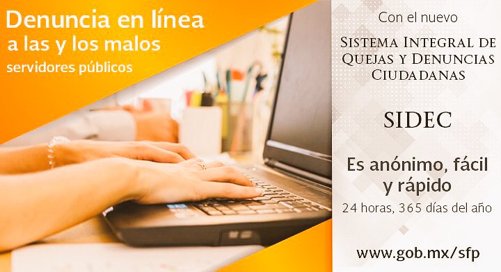OIC_UACAM's tweet photo. Conoce el #SIDEC : #Sistema #Integral de #Quejas y #Denuncias #Ciudadanas de la @SFP_mx 

más información en https://t.co/2oRF2llGTK 🔎 https://t.co/QIzmr3hMLR