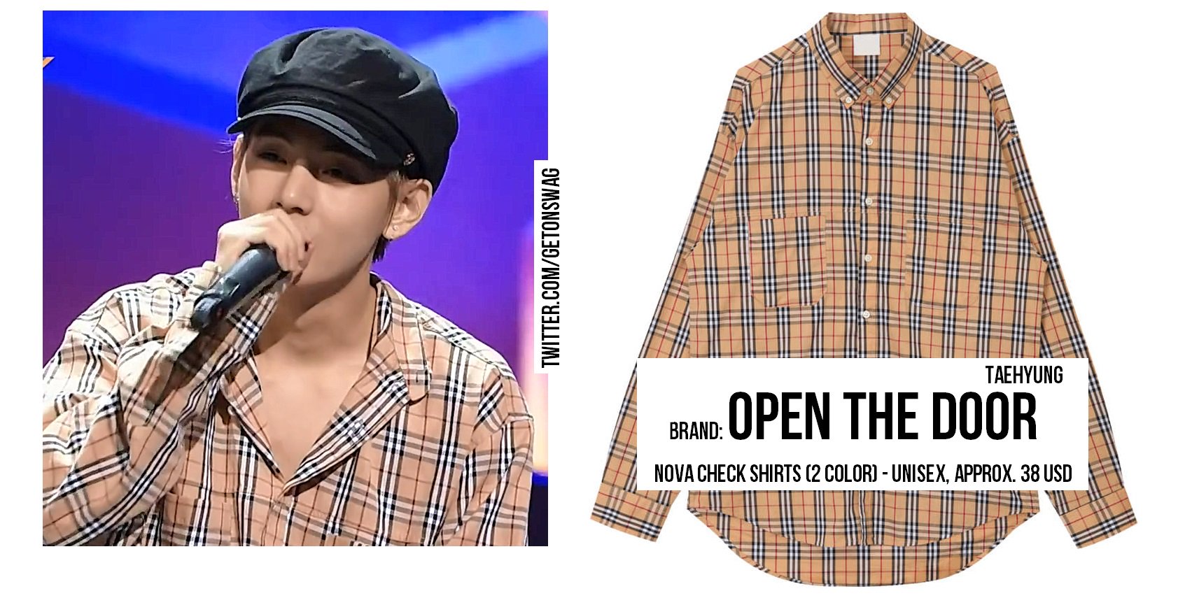 taehyung burberry shirt