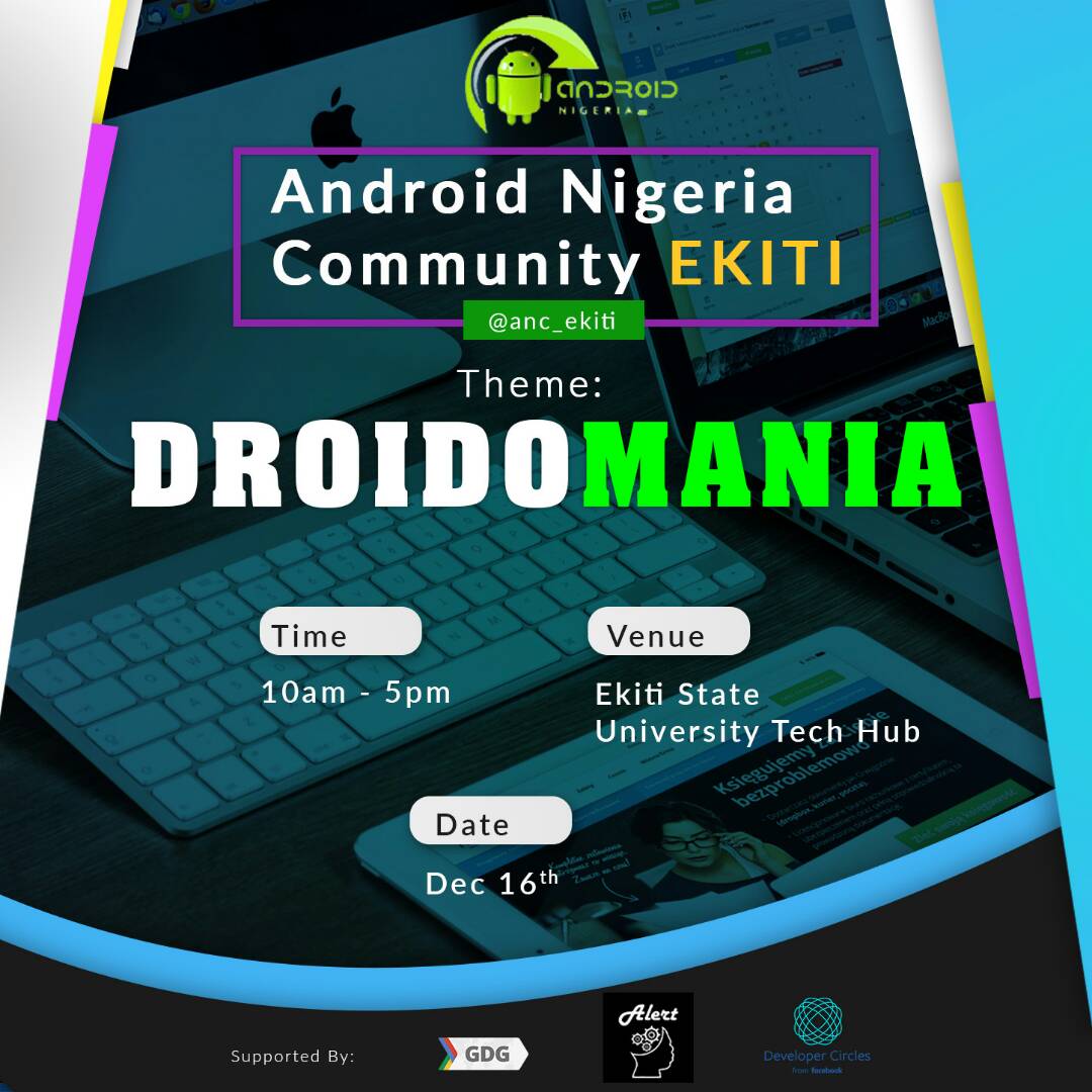 androidngr's tweet photo. we r extending the🔥🔥 to @anc_ekiti, #DROIDOMANIA is #anc_ekiti maiden edition RT let's reach devs on ur TL rsvp => https://t.co/pNtQj1jVXZ https://t.co/2D2iQqNRnm