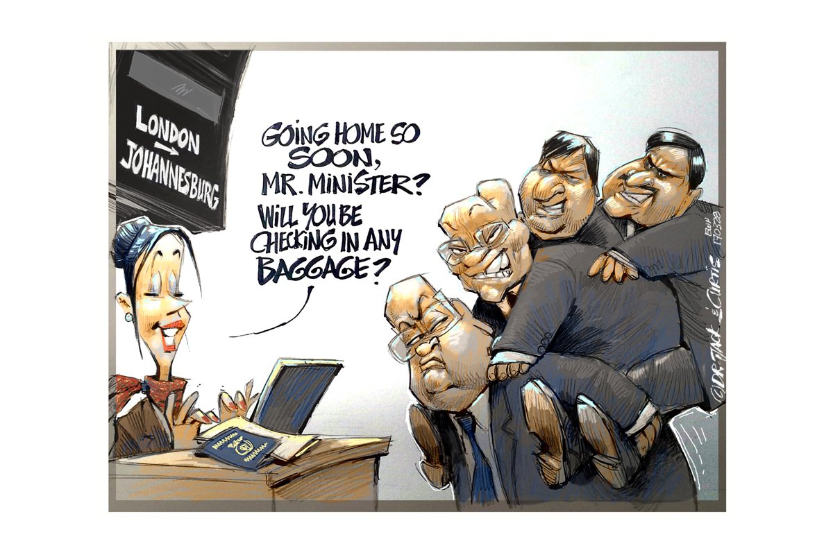 digitaljungle's tweet photo. Presenting a cartoon by Dr Jack & myself to the former Minister of Finance, @PavinGordhan at the 2017 Ahmed Kathrada Foundation Lecture. #AKFLecture @KathradaFound @DocJackToonfarm https://t.co/hXc2jQqhv0