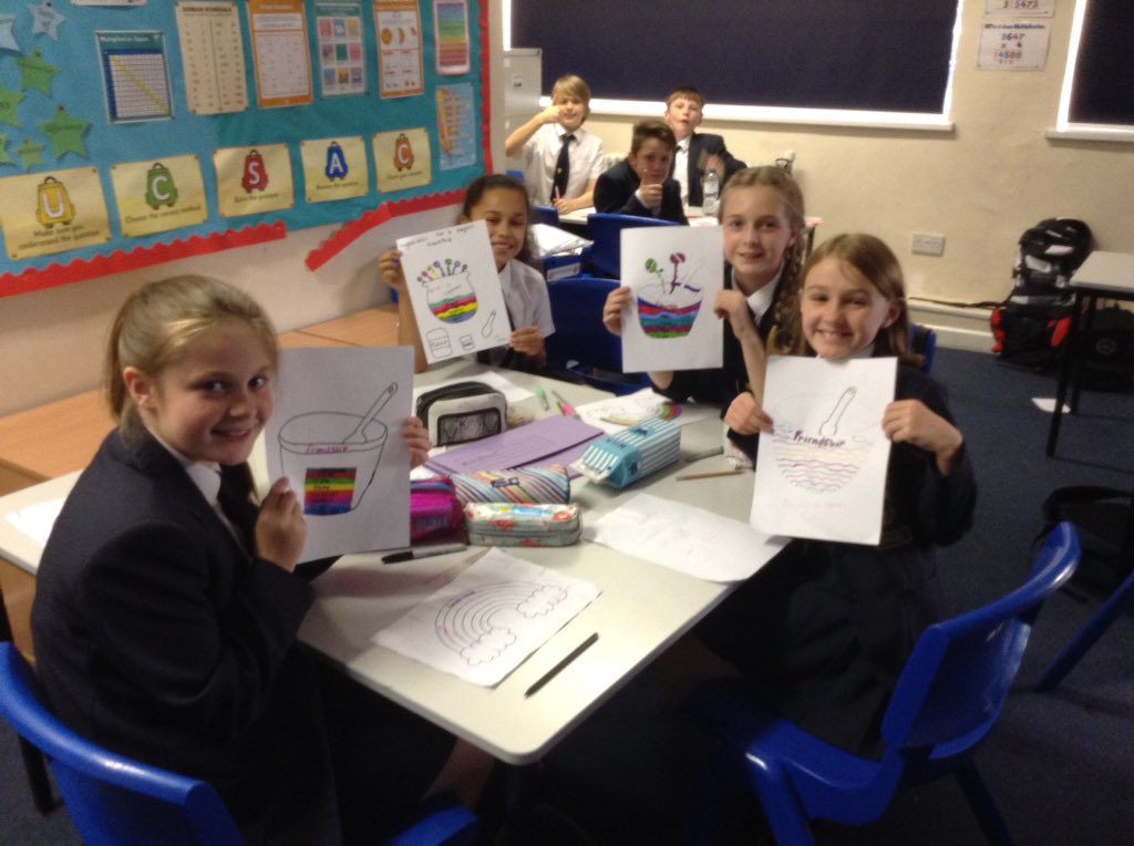 Year 6 enjoying being creative on SMSC day!