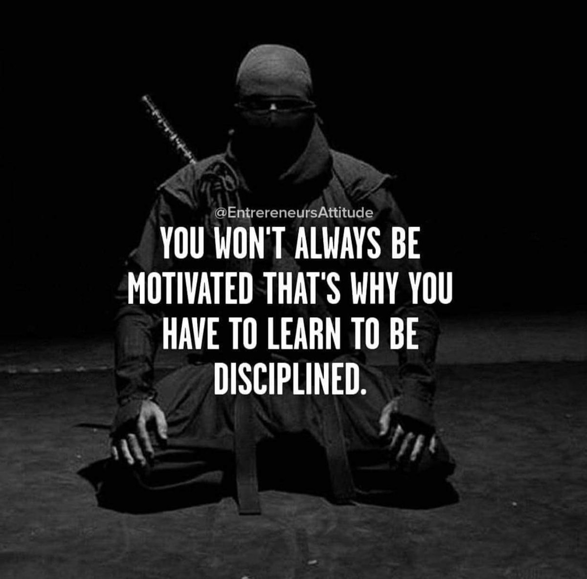 KeyToFabHealth's tweet image. You won't always be motivated that's why you have to learn to be disciplined.