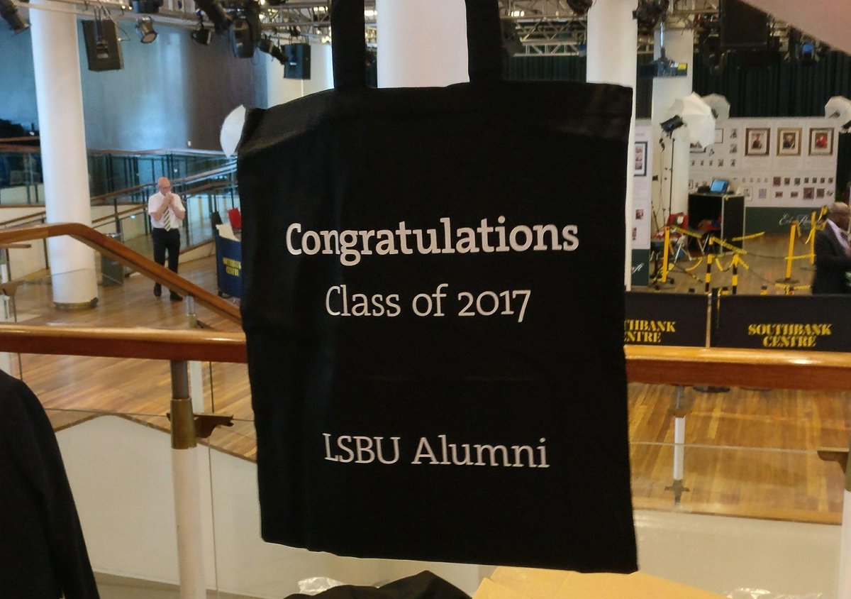 LSBU_ACI's tweet photo. Make sure you stop by our @LSBUalumni stand to pick up a free #classof2017 tote bag #LSBUgrads ππ https://t.co/pY7tjtZGy1