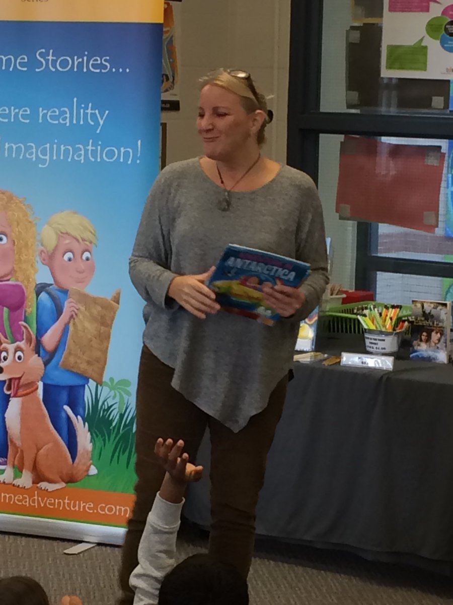 TDSB_SteveB's tweet photo. We’re supporting #literacy w/ visiting author @SusanAguilo. How does a writer get their ideas? Who comes up with the ideas 4 illustrations? https://t.co/qW0oBxvhmR