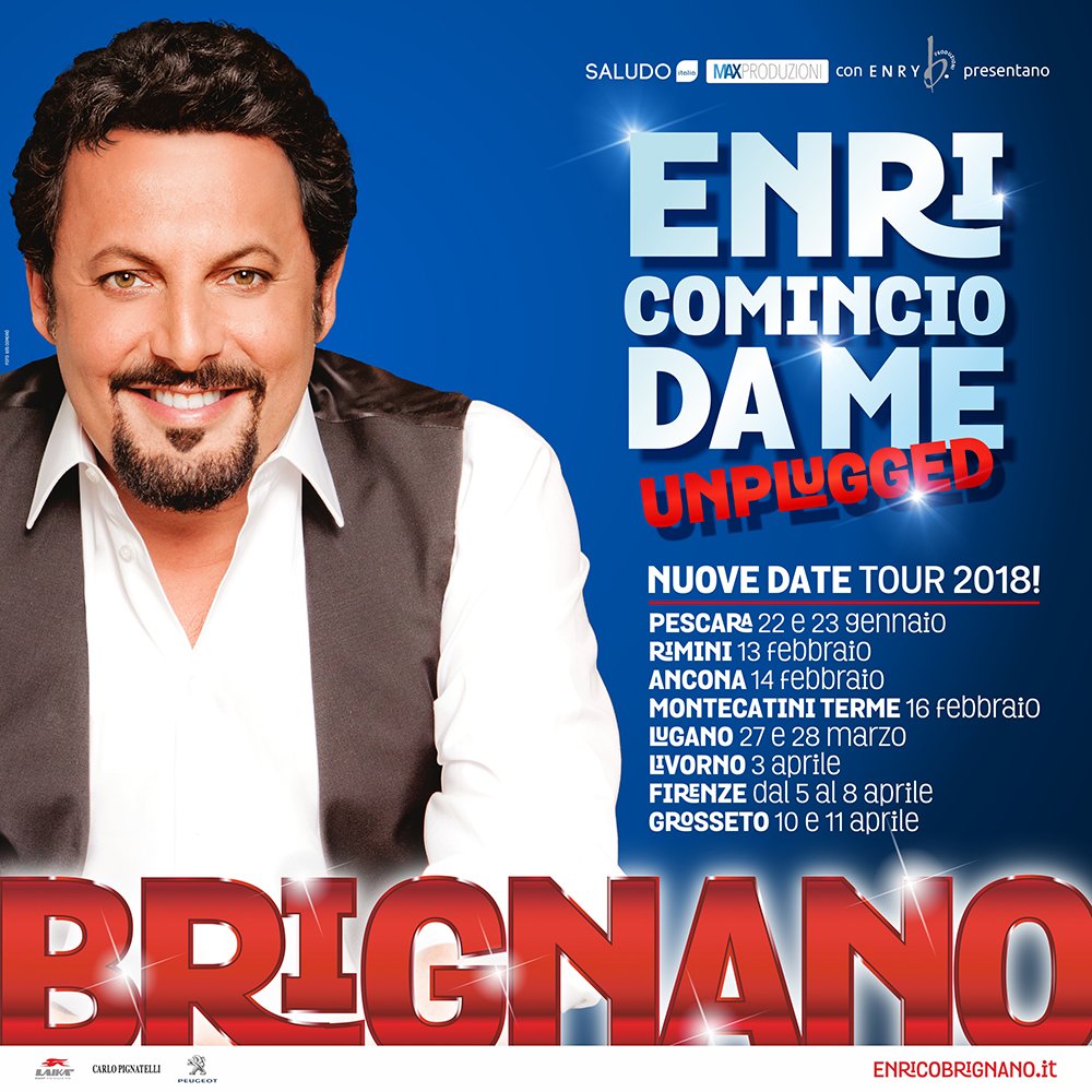 EnricoBrignano's tweet photo. Nuove date si aggiungono al tour #EnricomincioDaMe Unplugged Biglietti disponibili su @TicketOneIT dalle ore 12 di mercoledì https://t.co/aLH2xhuLgS