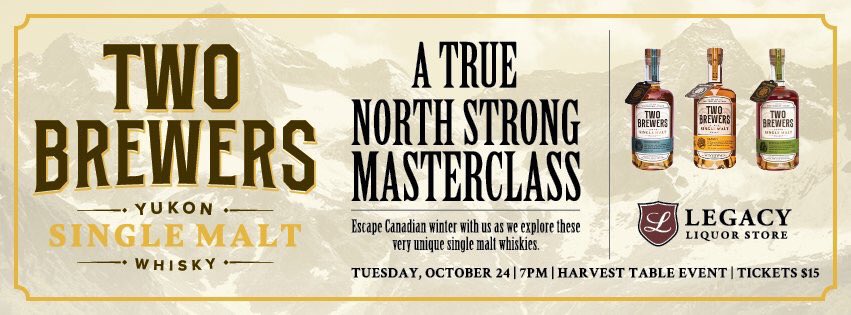 #Vancouver! 
Join us next Tuesday <a href="/LegacyLiquor/">Legacy Liquor Store</a> for a #whisky MASTERCLASS! 
 FOUR (!) of our whiskies PLUS a special surprise!