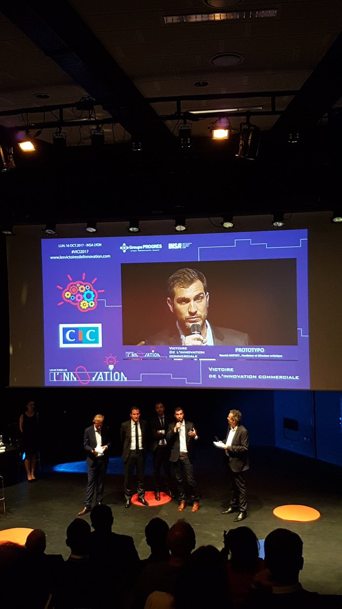 prototypoApp's tweet photo. 🏆Prototypo prix de l'innovation commerciale aux #VICI2017 organisées par @Le_Progres et @insadelyon https://t.co/4VHxSm4m88