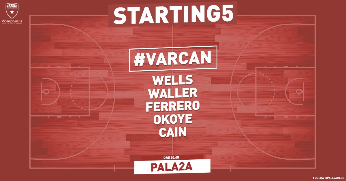 PallVarese's tweet image. 5 minuti al #Derby, 5 minuti a #VarCan, ecco le scelte di Coach #Caja! 🏀 #GOVARESE