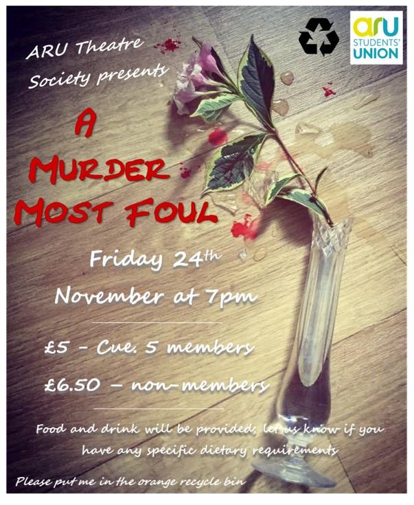 Arucue5's tweet photo. Check out the poster for our Murder Mystery coming in November. Tickets on sale really soon https://t.co/gGUT9zfqJE