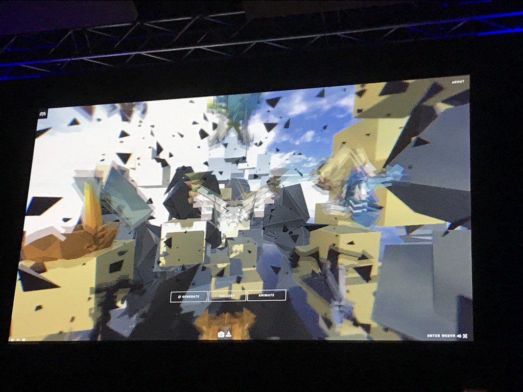 PeterSchlipf's tweet photo. @marpi_ showing his masterpiece of digital art #3DWebFest https://t.co/1ekX3hX63J