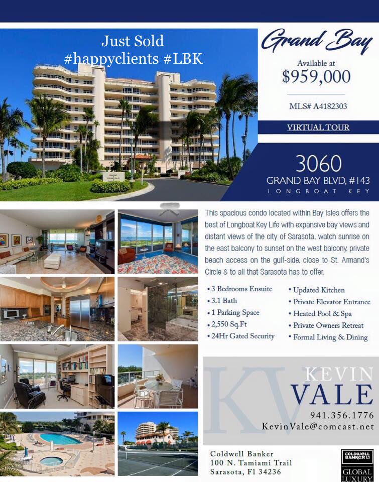 KevinValeSRQ's tweet photo. Just Sold 🌴🌴🌴
#happyclients #LBK #justsold Coldwell Banker Downtown Sarasota https://t.co/C00nZJ0l15