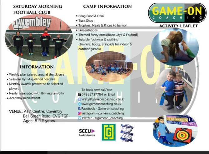 GameOn_Coaching's tweet image. The October half term is fast approaching!👍

here is a sneaky preview of our leaflets 😊

📩kirsty@gameoncoaching.co.uk OR
📱07889757794