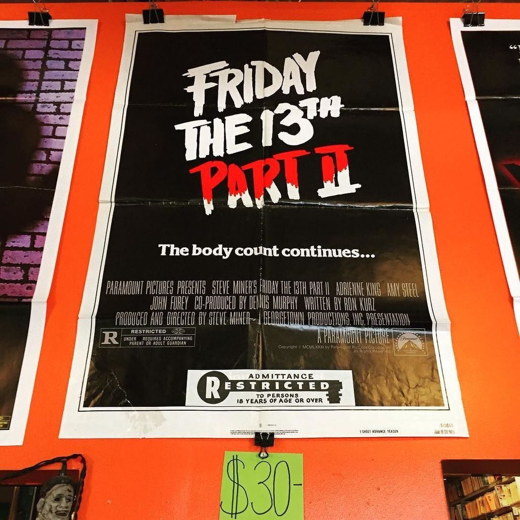 cinefilevideo's tweet photo. New poster for sale! $30 in store only! #FridayThe13thPartII #Sale #MoviePoster #MoviePosters #CineFileVideo https://t.co/5s9ltoV5Wh https://t.co/p4XpsWB8Kn