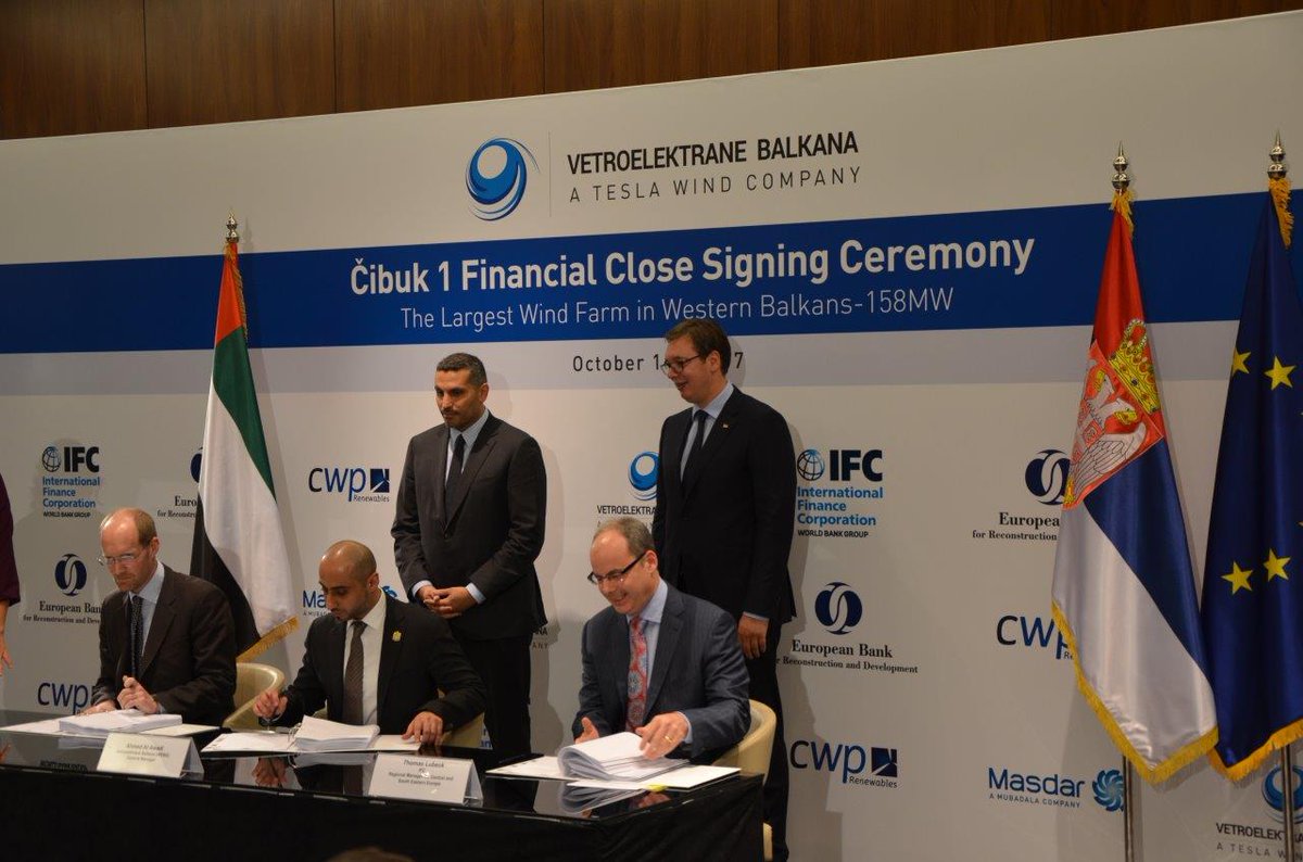 ThomasELubeck's tweet photo. #IFC and #EBRD are providing a €215 million lending package for the largest #windfarm in the #WesternBalkans. @avucic @Masdar https://t.co/cWuH22XsWZ