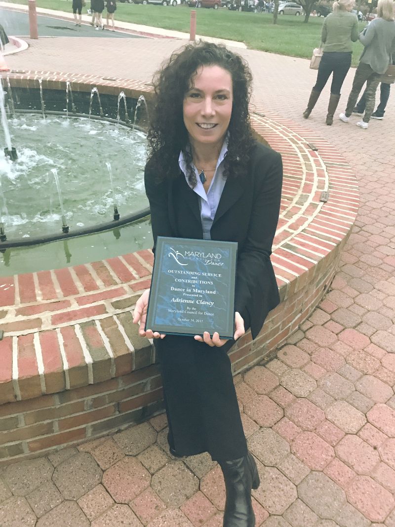 ClancyWorks's tweet photo. Maryland Council for Dance, honored Adrienne Clancy with the "Outstanding Service and Contribution to Dance in Maryland Award". Go Adrienne! https://t.co/m5okFsVMb7