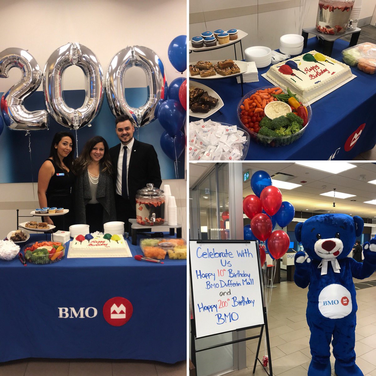 Happy Birthday 10th Birthday BMO Dufferin Mall and Happy 200th Birthday BMO!! #bmo200 #bmobear #dufferinmall #celebration