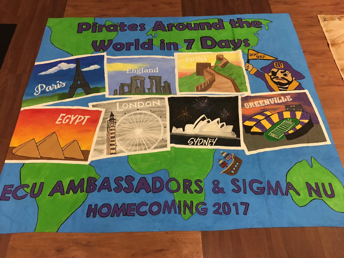 Top 3 banners in no particular order! Congrats to Alpha Omicron Pi &amp; Delta Chi, Chi Omega &amp; Pi Kappa Alpha, and ECU Ambassors &amp; Sigma Nu