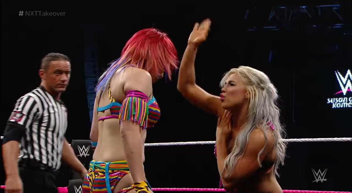 CattiesWrestlin's tweet photo. WWE Posts Soon to Debut RAW Women's Superstar @WWEAsuka's Debut WWE Match vs @DanaBrookeWWE (w/ @EmmaWWE) from #NXTTakeoverRespect (VIDEO) https://t.co/KWKWuH16LY https://t.co/EMyFG3nWuE