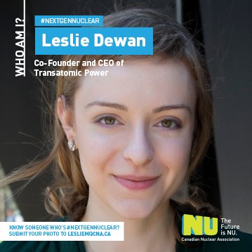 CanadaNuclear's tweet image. Leslie Dewan is #NextGenNuclear @Transatomic