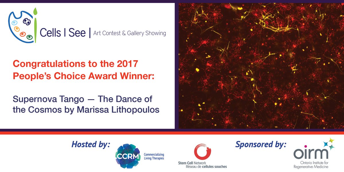 CCRM_ca's tweet photo. And the winner of this year's #CellsISee #PeoplesChoice is...@MLithopoulos and her Supernova Tango!!! 👏🏆♥️😎 https://t.co/c6IxXAAxIe