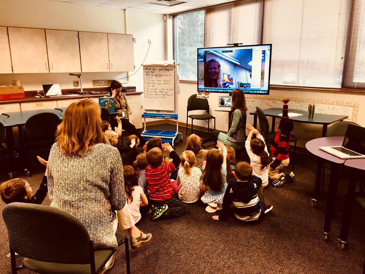 🌍LGES kinders learn about the digital skills needed to be future-ready learners!  #DistanceLearning #Skype #EvolvingLandscape #LGCSDMission