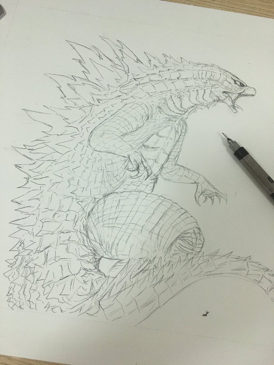 Featured image of post How To Draw Godzilla 2014 Since there s a lot of scale plating on godzilla i ve added extra base steps in