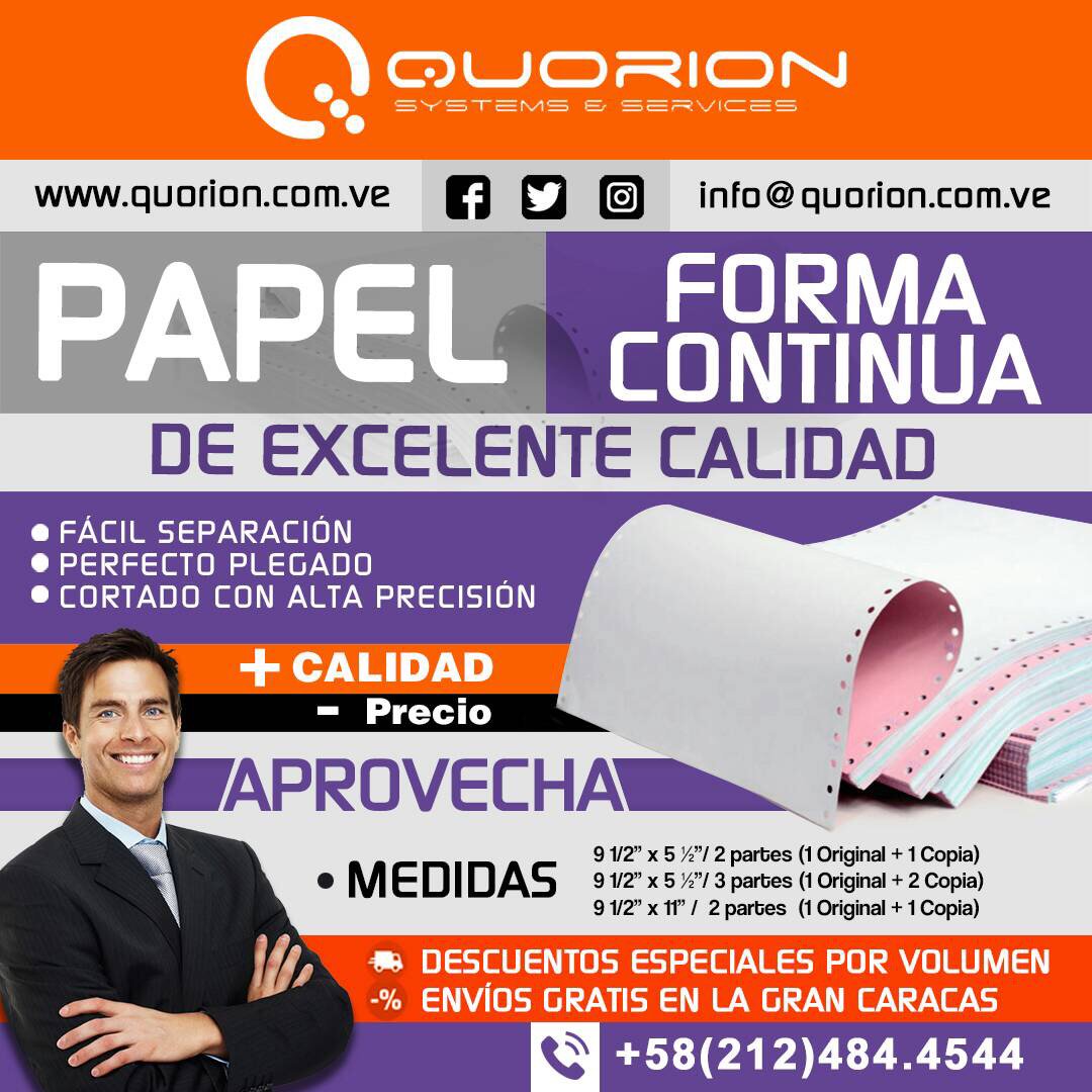 quorion_ss's tweet photo. PAPEL FORMA CONTINUA AUTOCOPIANTE 9,5" x 5,5" / 3 Partes
Telfs.: 212 482.4544 / 212 482.7409
#formacontinua
#rollostermicos
#rollosquimicos https://t.co/tqtQRtPn44