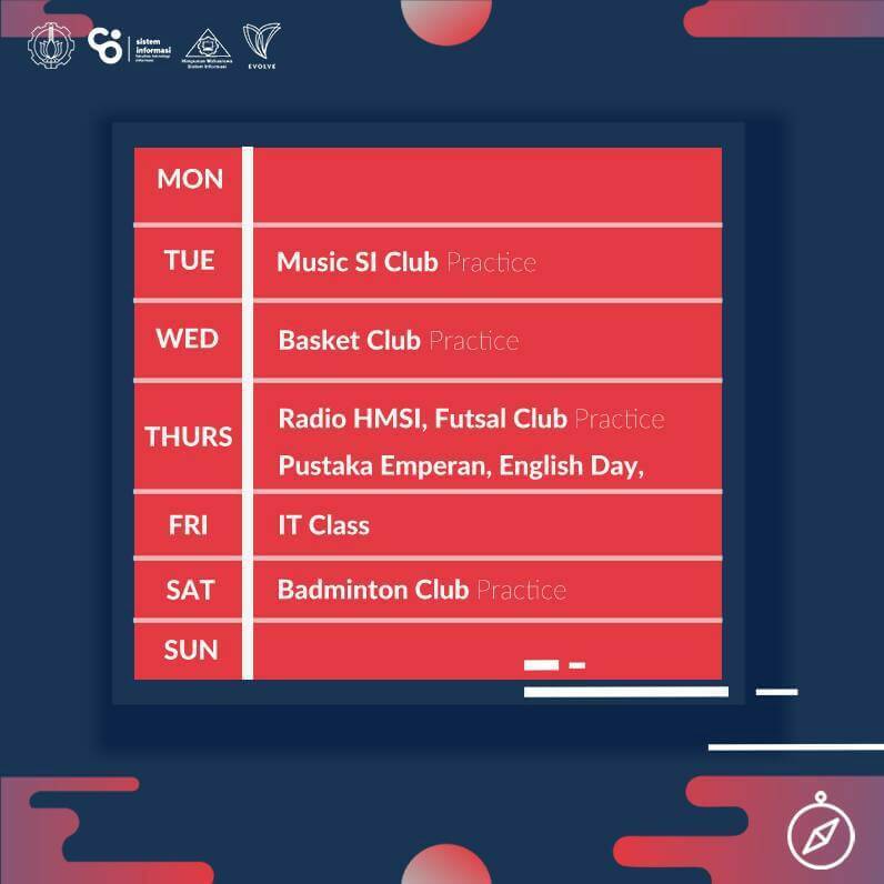 HMSI_ITS's tweet photo. [EVOLVE CALENDAR]

#8

Ini dia versi online evolve calendar minggu ke 8. 

#EvolveCalendar
#EBNavigate
#HMSIEvolve
#ITSSurabaya https://t.co/RtkkHOGJCb