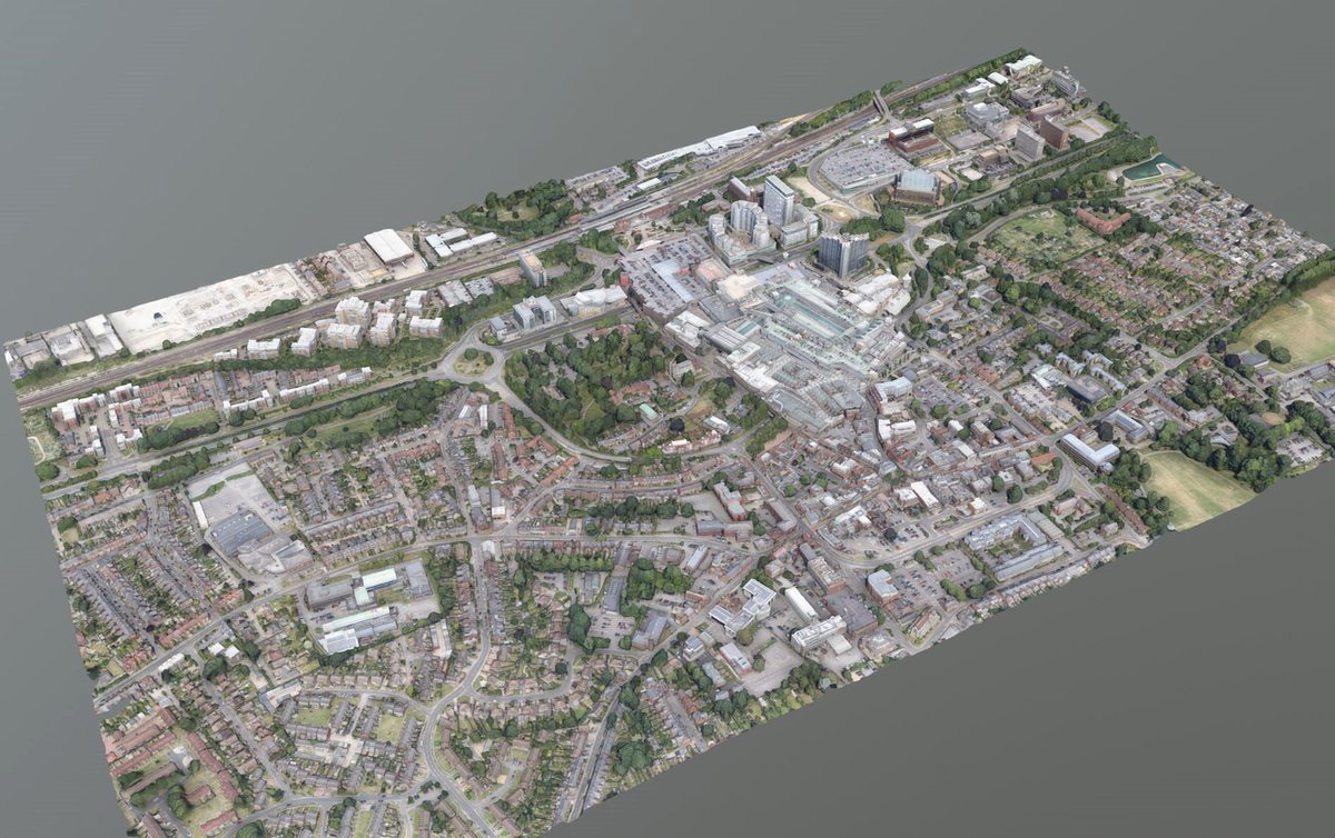 pix4d's tweet photo. Check out  this Basingstoke #3D city model by @SkeyeBV  https://t.co/gnJXzMpRQH #3DMonday #photogrammetry #CityModeling #Pix4D #Pix4Dmapper https://t.co/1sGk4TjvsU