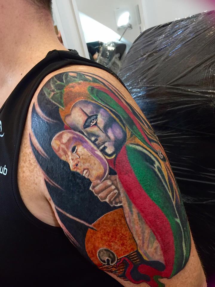Pride & Glory Tattoo on X: "Something a bit different by Chessie. Based on original Marillion artwork, re-envisioned to work as a tattoo for long time fan Phil https://t.co/GkBocKqpnD" / X