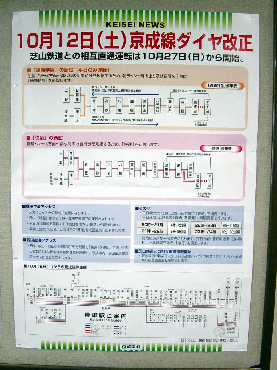 京成線1990年代後半〜2002年ダイヤ改正までの側面種別幕 京成線1990