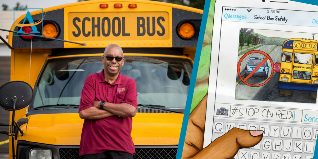 apsupdate's tweet photo. Today let's celebrate Bus Driver Charles Brown for safely transporting students for over 30yrs! #StopOnRed https://t.co/5umo8Z4tED
