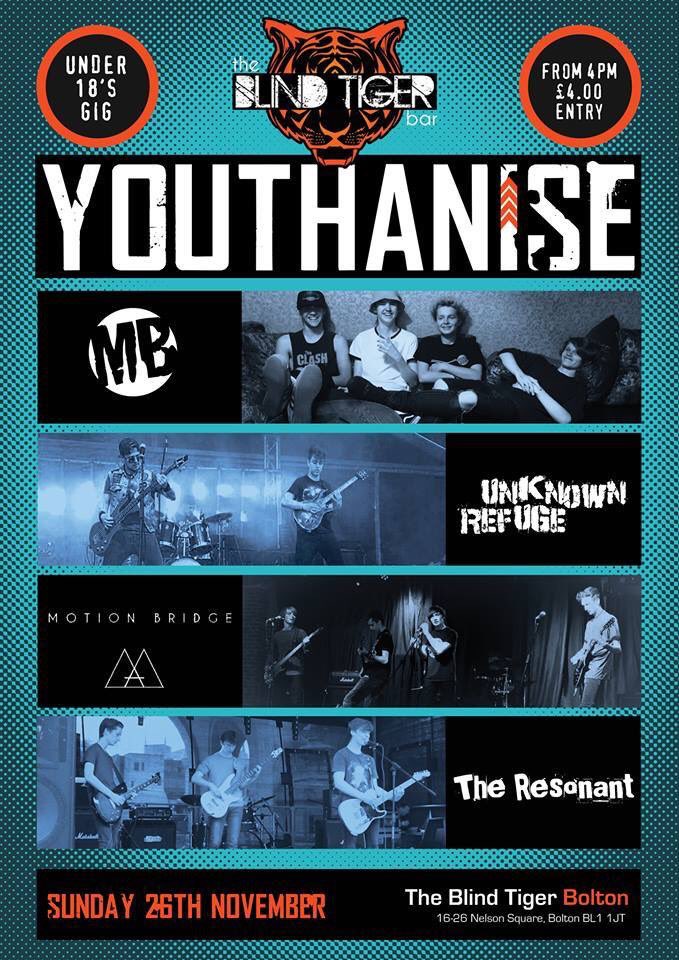 Things looking good atm, great gig at the weekend and some more things in the works. In the meantime, consider coming to our show on 26/11