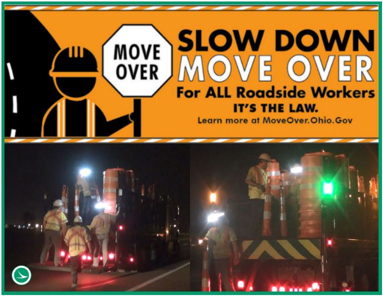 ODOT_Dayton's tweet photo. Day or Night, when you see barrels and lights Please SLOW DOWN AND MOVE OVER. You could Save a Life just by Paying Attention #MoveOverMonday https://t.co/fUutbcYCn6