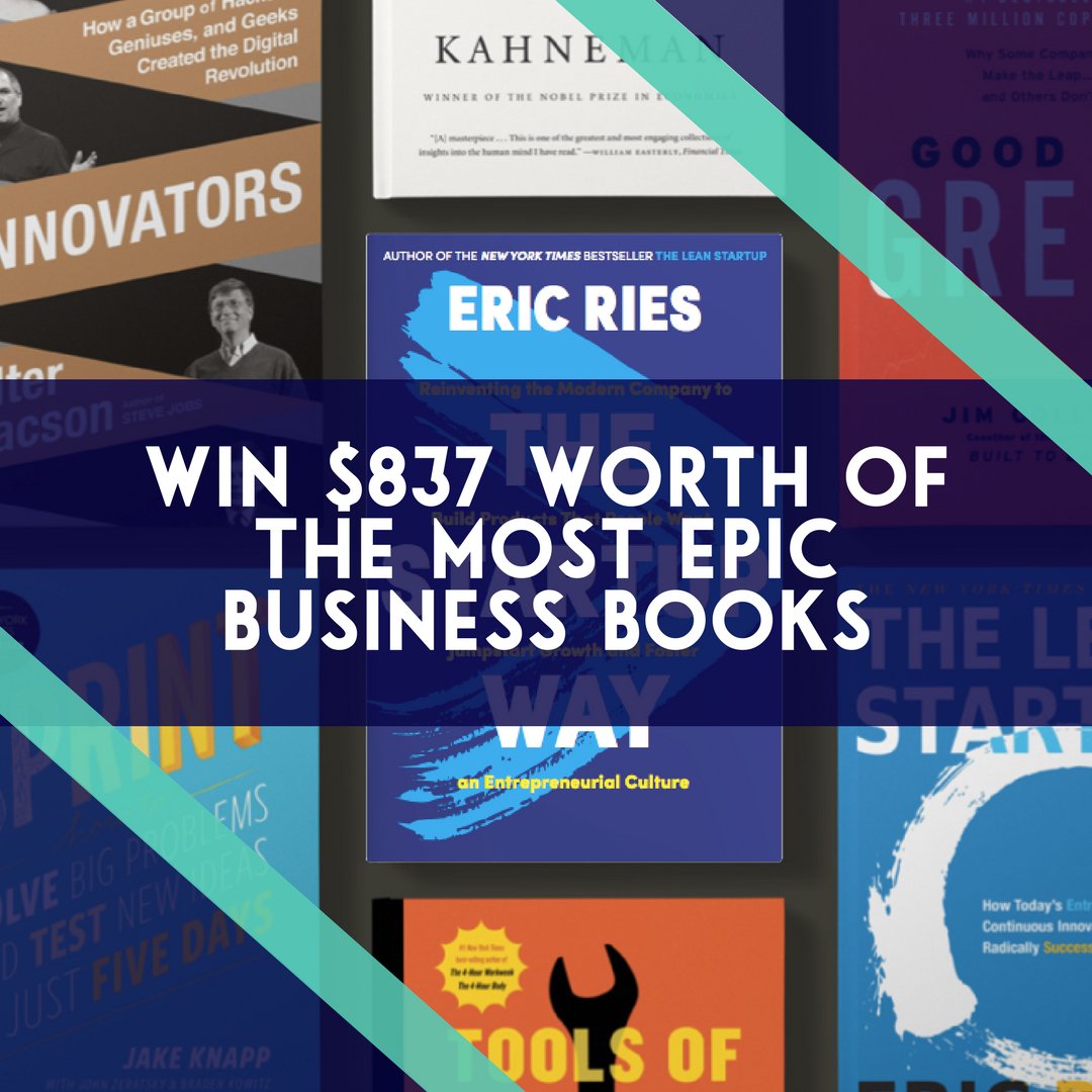 Stock your #entrepreneur library with all the books! @launchpeer is giving away over 50 books to 3 winners vy.tc/e46dH27