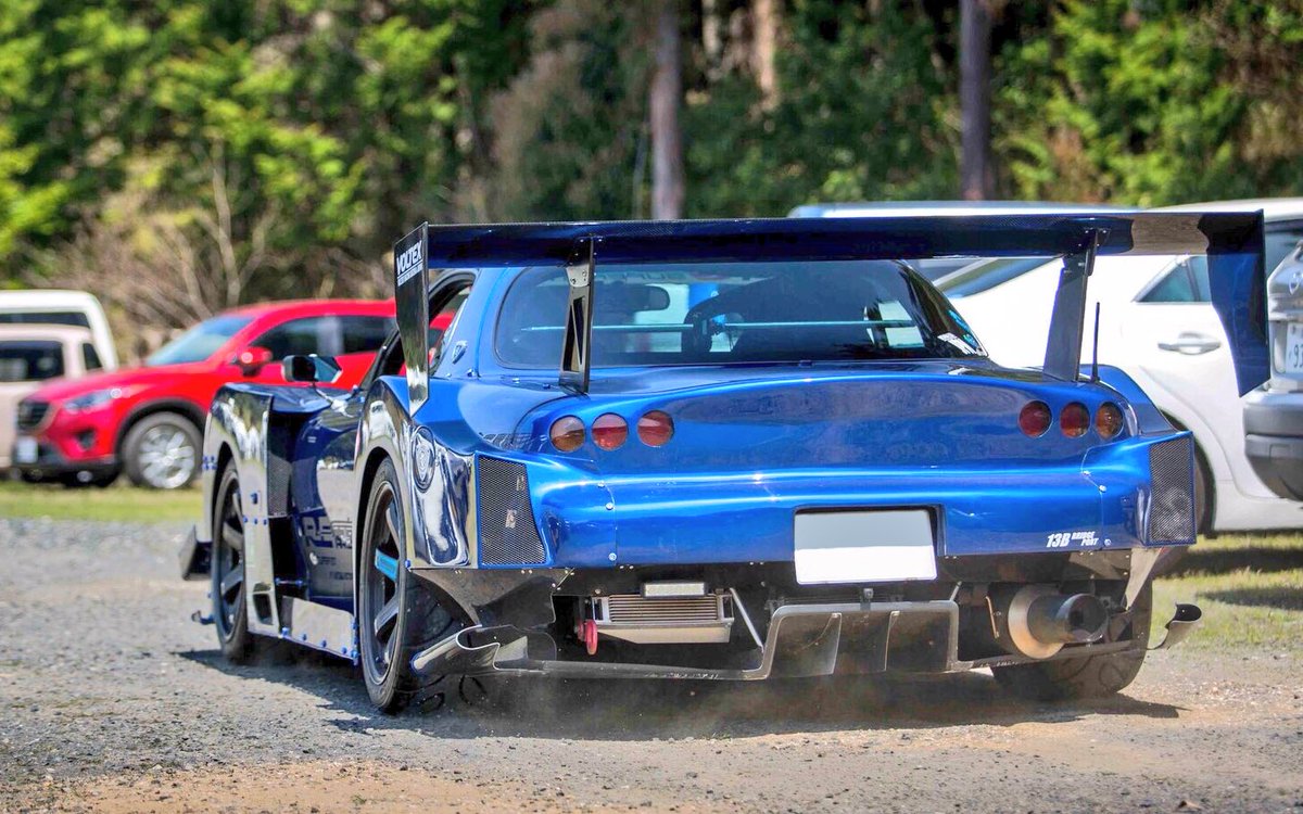 雨宮sky Rx 7 Rx7 Fd3s 目指せ尻で50rt Gt300ドライカーボンエアロにワザと見せのデフ ミッションクーラー それ見ていつもニヤついてます