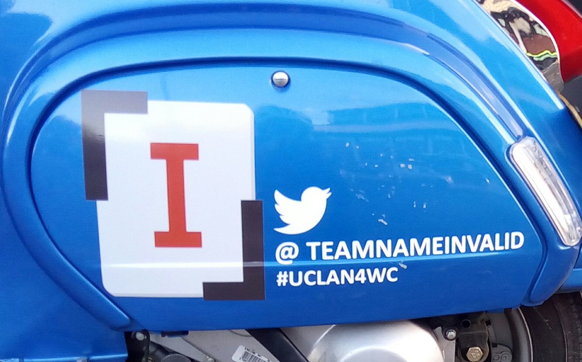 TeamNameInvalid's tweet photo. The decals are finally in! #uclan4wc https://t.co/C6efyz83Rg