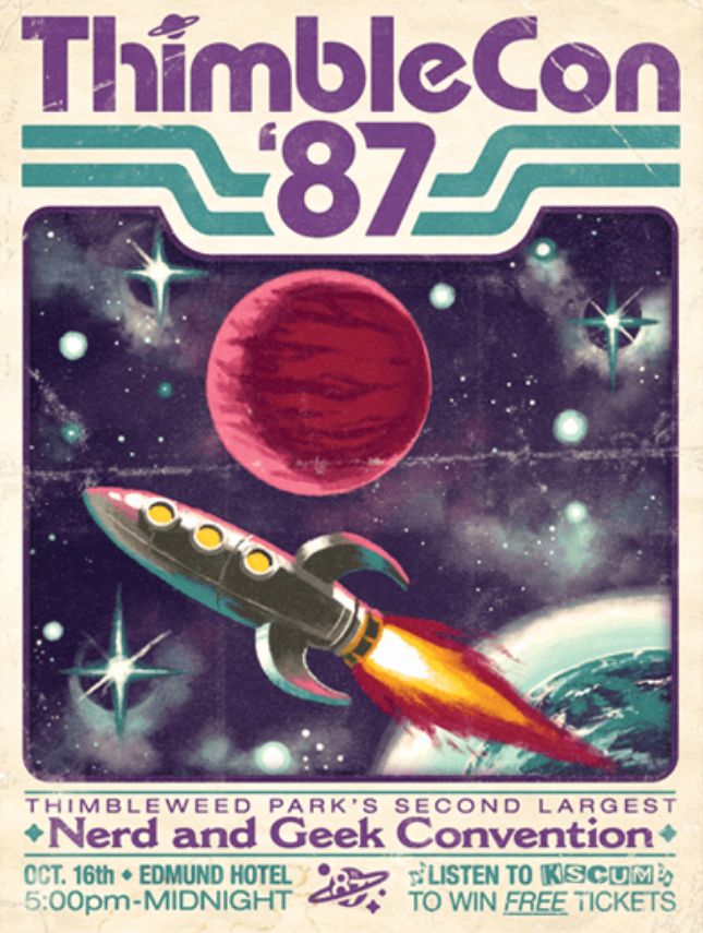 terribletoybox's tweet photo. ThimbleCon ’87 and everything that happened in Thimbleweed Park was 30 yeas ago today. https://t.co/0N2aqWgiCC