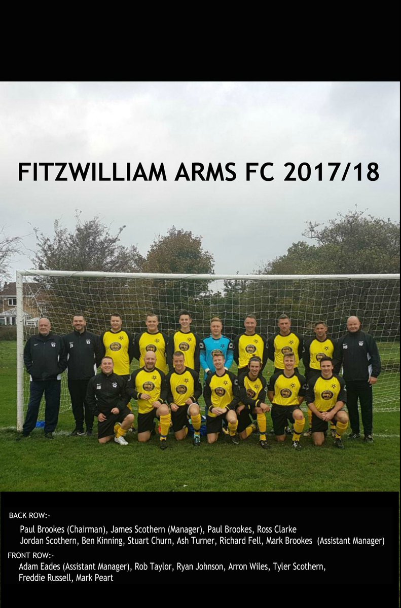 The Fitzwilliam Arms Football Club's new 2017/2018 Team kit, sponsored By The Ron Hull Group...