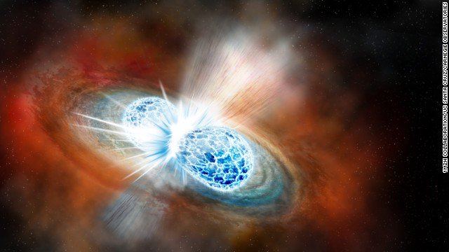 cnnbrk's tweet photo. Astronomers for the first time have seen neutron stars colliding. What resulted ushers in a new era of astronomy. https://t.co/f1H6Lk4rWQ https://t.co/QQtoUyf6H5