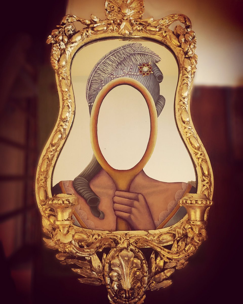 Some gilding, a lot of painting, some clever laying of canvas & this mirror became something surreal & unique #finditfixitflogit