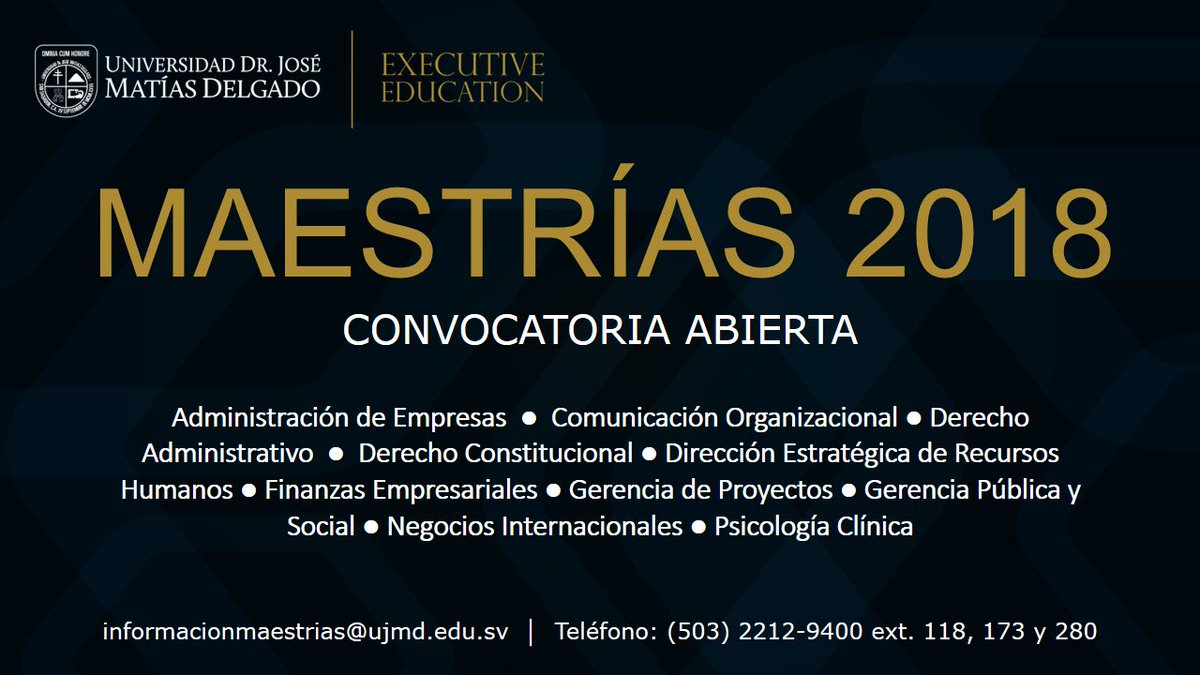 UJMDPosgrados's tweet photo. Abierta la convocatoria de Maestrías 2018 https://t.co/OlSGOBMe7K
