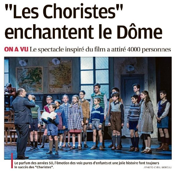 LA PROVENCE EN PARLE
Merci aux 8 000 spectateurs à Nice et à Marseille ce week-end ! Deux très belles soirées pour les Choristes !