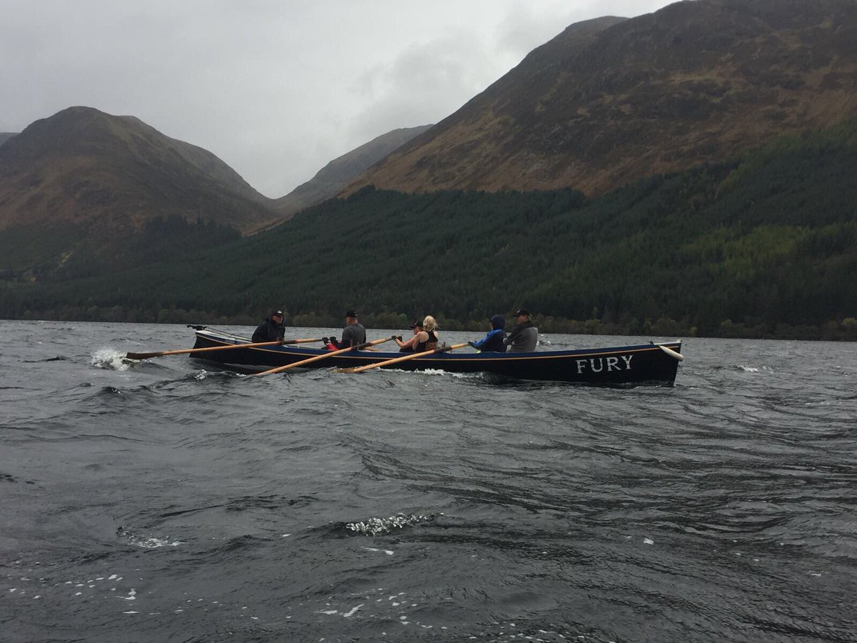 We made it! 60 miles, two days, three lochs, across Scotland. 50mph and waves on #LochNess. Congrats to crews!