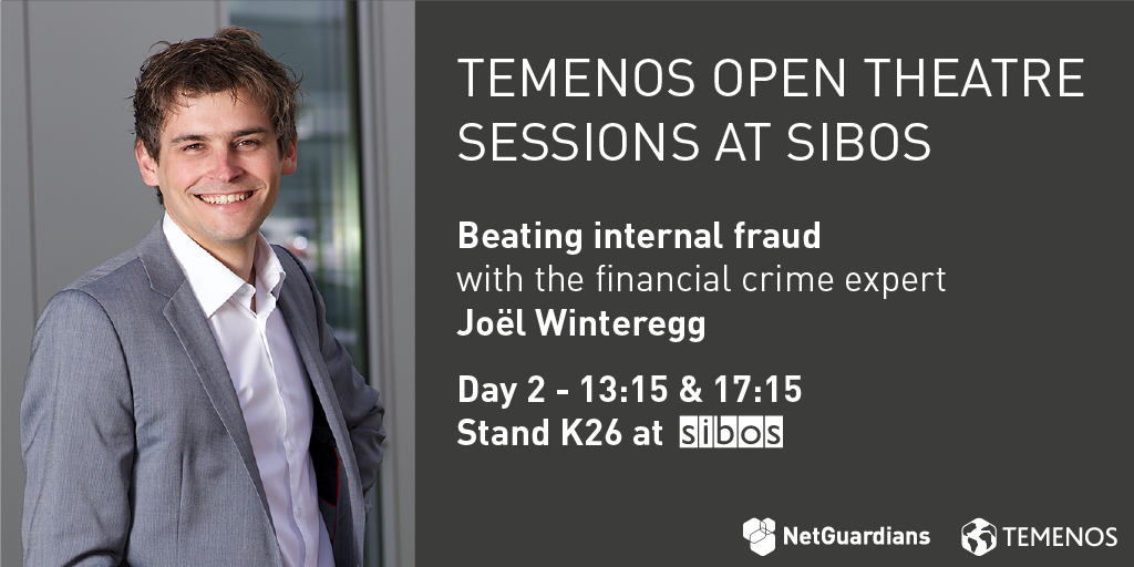 Don't miss <a href="/netguardians/">NetGuardians</a>' Beating Internal #Fraud open theatre session. Tomorrow, 13:15, Stand K26 <a href="/Sibos/">Sibos</a> #Sibos2017 tem.mn/2yfVZR1